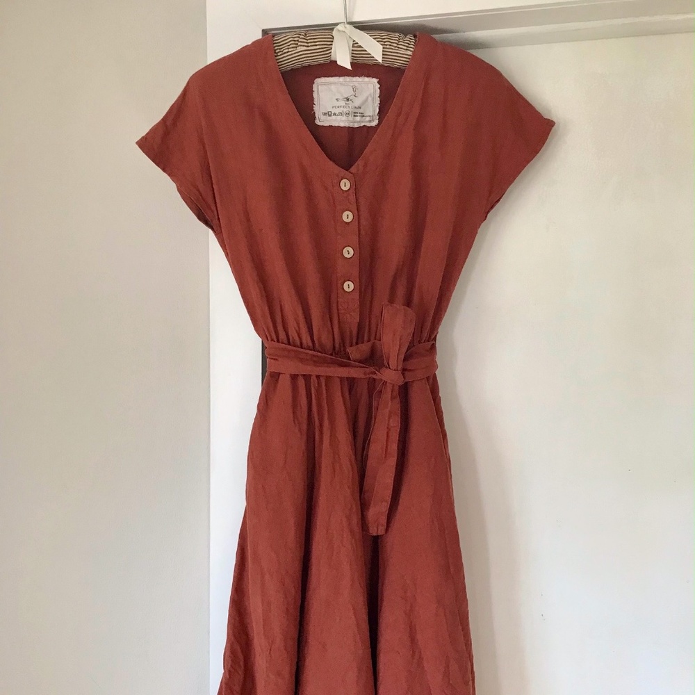 not Perfect Linen Sydney Linen Dress XS NPL